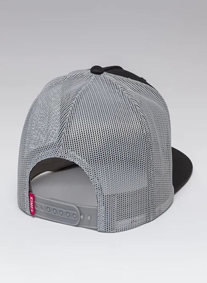 Kimes Ranch Men's Cody Embroidered Flag Logo Mesh-Back Trucker Cap/Black - Image 2